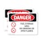 Signmission Fuel Storage Area No Smoking Or Open Flames Danger Sign, Plastic, 10in W x 7in L, 2PK OS-2PACK-DS-P-710-L-1269 - alternate 1